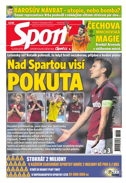 E-magazín Sport - 4.11.2015 - CZECH NEWS CENTER a. s.