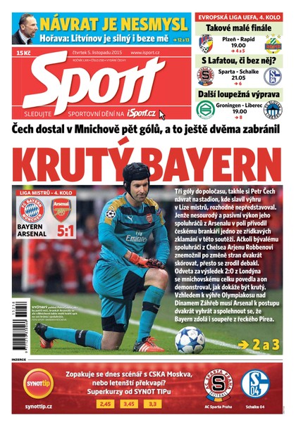 E-magazín Sport - 5.11.2015 - CZECH NEWS CENTER a. s.