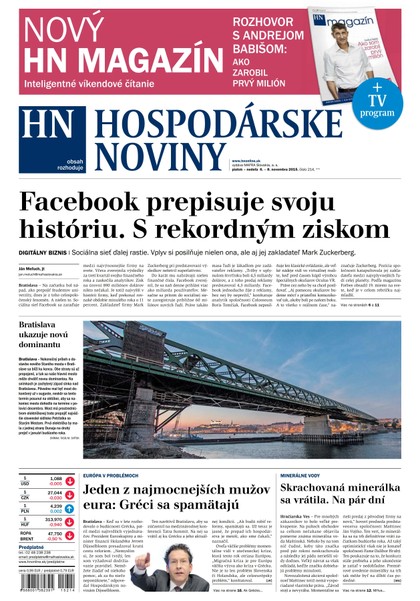 E-magazín Hospodárske noviny 06.11.2015 - MAFRA Slovakia, a.s.