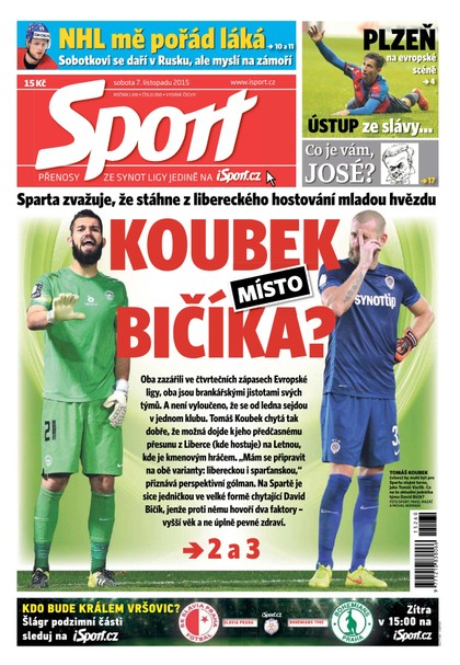 E-magazín Sport - 7.11.2015 - CZECH NEWS CENTER a. s.