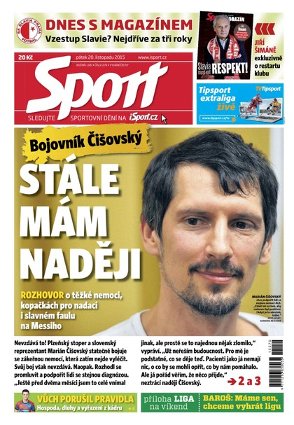 E-magazín Sport - 20.11.2015 - CZECH NEWS CENTER a. s.