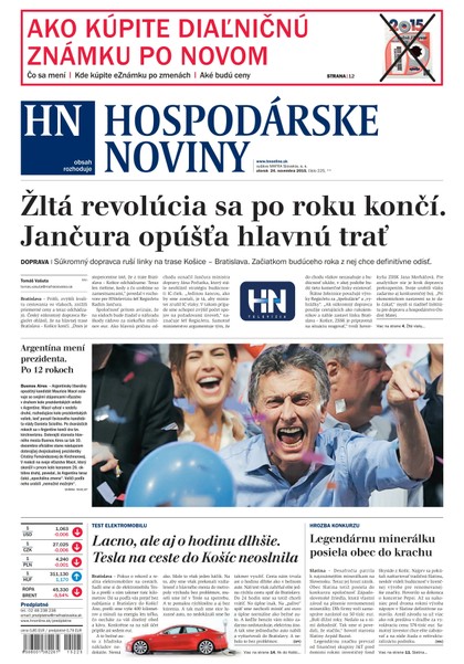 E-magazín Hospodárske noviny 24.11.2015 - MAFRA Slovakia, a.s.