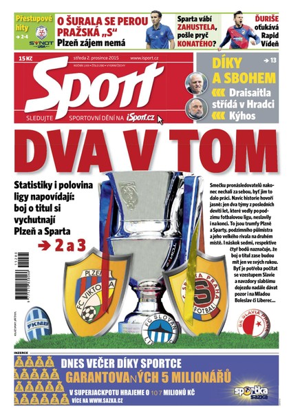 E-magazín Sport - 2.12.2015 - CZECH NEWS CENTER a. s.