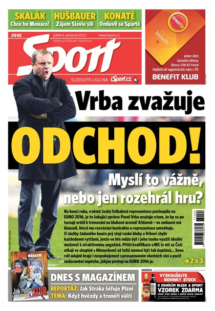 E-magazín Sport - 4.12.2015 - CZECH NEWS CENTER a. s.