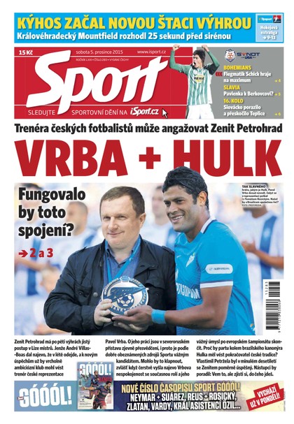 E-magazín Sport - 5.12.2015 - CZECH NEWS CENTER a. s.