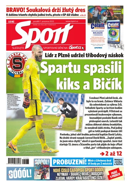 E-magazín Sport - 7.12.2015 - CZECH NEWS CENTER a. s.