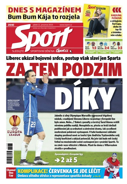 E-magazín Sport - 11.12.2015 - CZECH NEWS CENTER a. s.