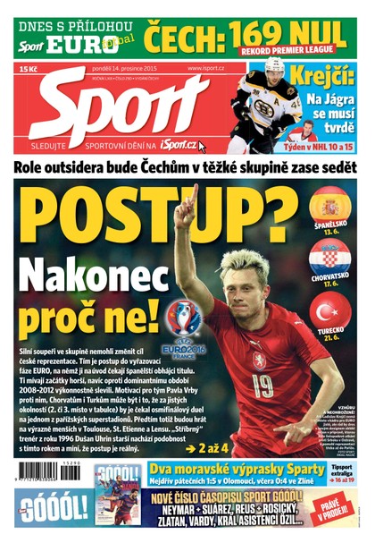 E-magazín Sport - 14.12.2015 - CZECH NEWS CENTER a. s.