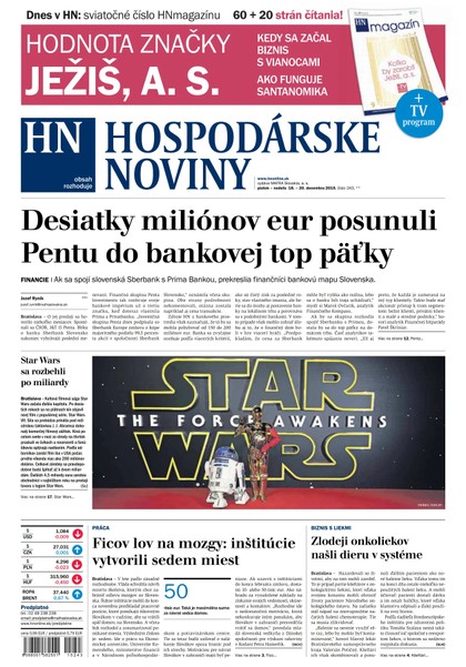 E-magazín Hospodárske noviny 18.12.2015 - MAFRA Slovakia, a.s.