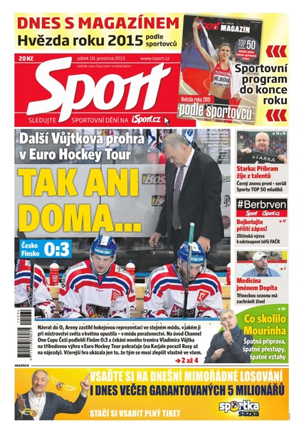 E-magazín Sport - 18.12.2015 - CZECH NEWS CENTER a. s.