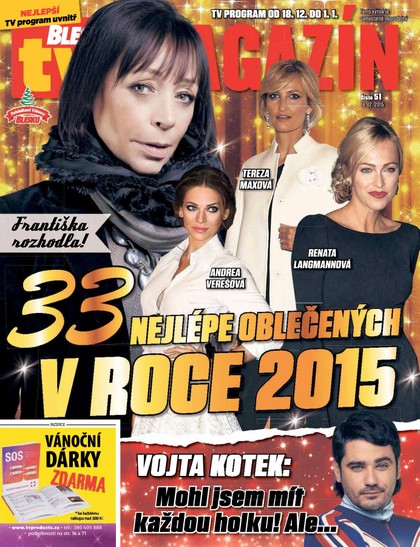 E-magazín Blesk Tv magazín - 18.12.2015 - CZECH NEWS CENTER a. s.