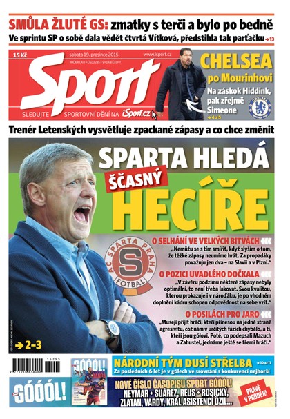 E-magazín Sport - 19.12.2015 - CZECH NEWS CENTER a. s.