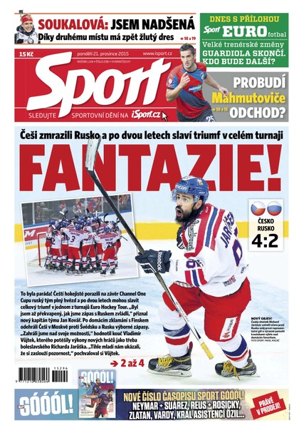 E-magazín Sport - 21.12.2015 - CZECH NEWS CENTER a. s.