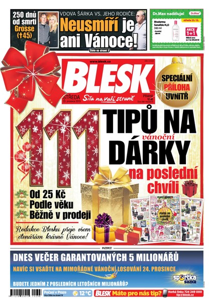E-magazín Blesk - 23.12.2015 - CZECH NEWS CENTER a. s.