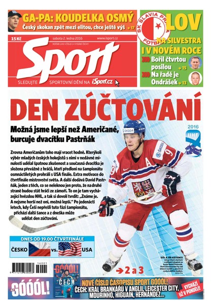 E-magazín Sport - 2.1.2016 - CZECH NEWS CENTER a. s.
