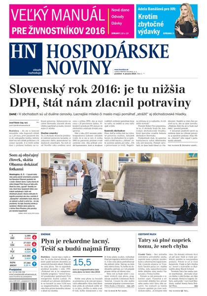 E-magazín Hospodárske noviny 04.01.2015 - MAFRA Slovakia, a.s.