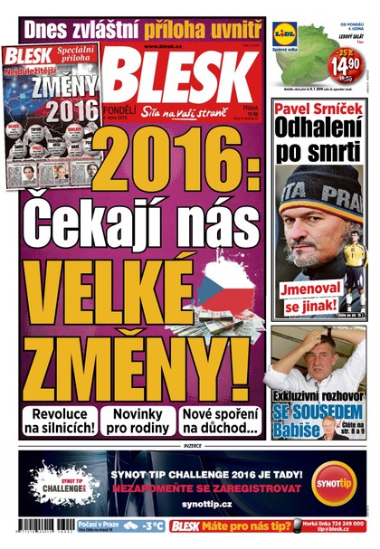 E-magazín Blesk - 4.1.2016 - CZECH NEWS CENTER a. s.
