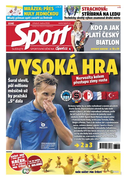 E-magazín Sport - 6.1.2016 - CZECH NEWS CENTER a. s.