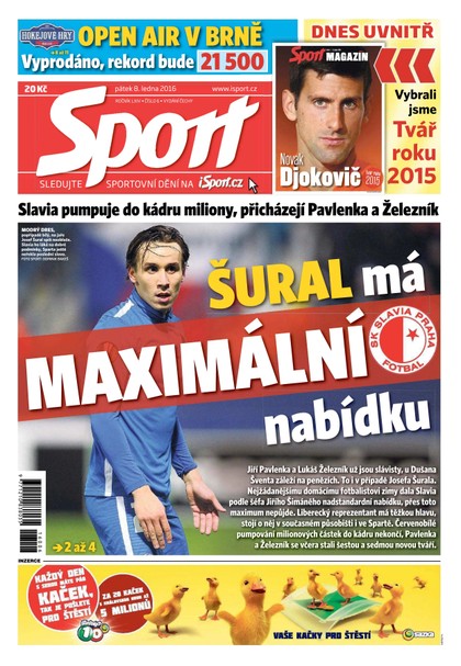 E-magazín Sport - 8.1.2016 - CZECH NEWS CENTER a. s.