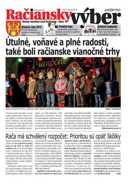 E-magazín 1,2016 - Miestny úrad Bratislava - Rača