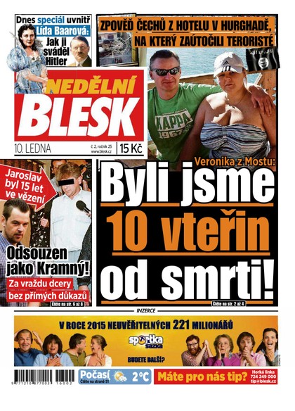 E-magazín Nedělní Blesk - 10.1.2016 - CZECH NEWS CENTER a. s.