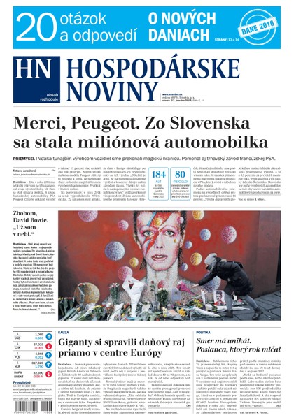 E-magazín Hospodárske noviny 12.01.2016 - MAFRA Slovakia, a.s.