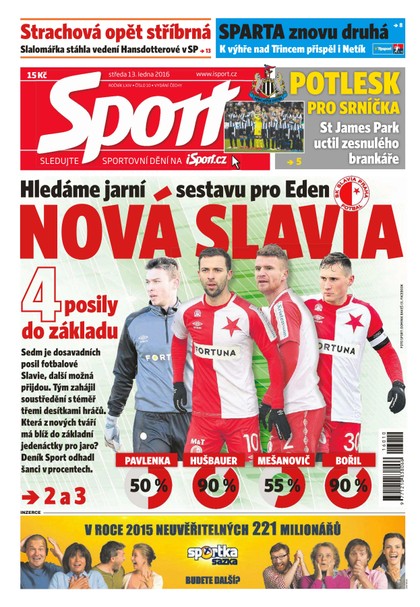E-magazín Sport - 13.1.2016 - CZECH NEWS CENTER a. s.