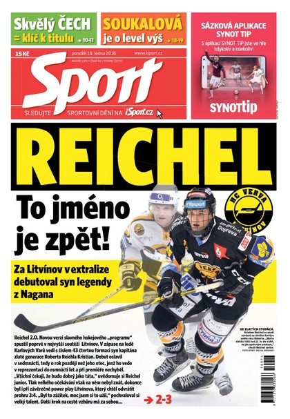 E-magazín Sport - 18.1.2016 - CZECH NEWS CENTER a. s.