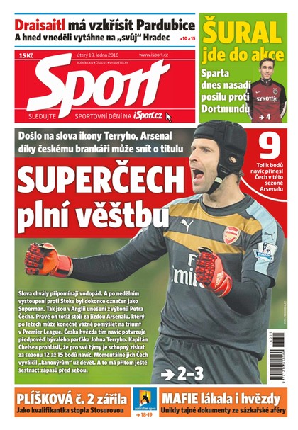 E-magazín Sport - 19.1.2016 - CZECH NEWS CENTER a. s.