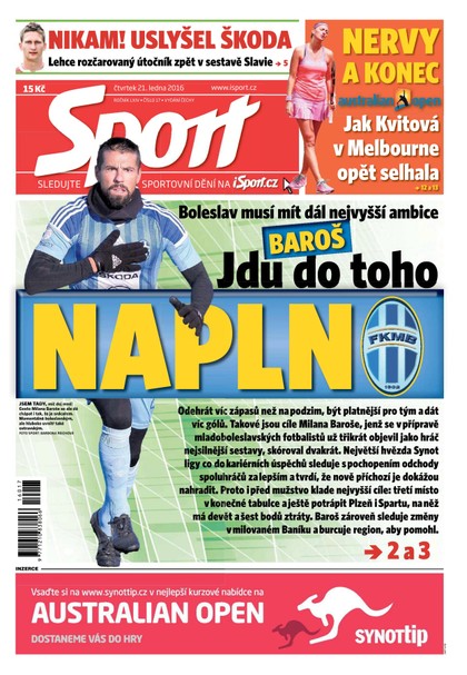 E-magazín Sport - 21.1.2016 - CZECH NEWS CENTER a. s.