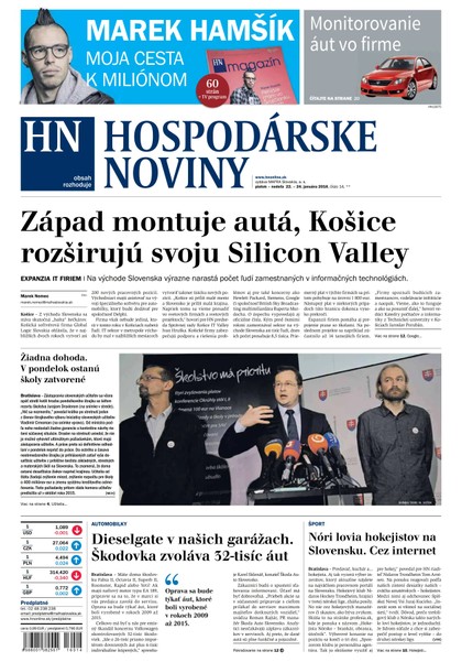 E-magazín Hospodárske noviny 22.01.2016 - MAFRA Slovakia, a.s.
