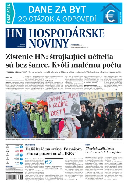 E-magazín Hospodárske noviny 26.01.2016 - MAFRA Slovakia, a.s.