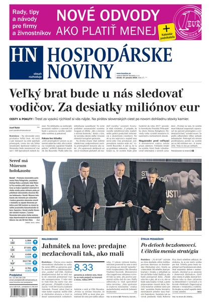 E-magazín Hospodárske noviny 27.01.2016 - MAFRA Slovakia, a.s.