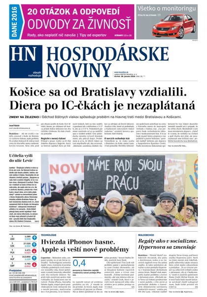 E-magazín Hospodárske noviny 28.01.2016 - MAFRA Slovakia, a.s.