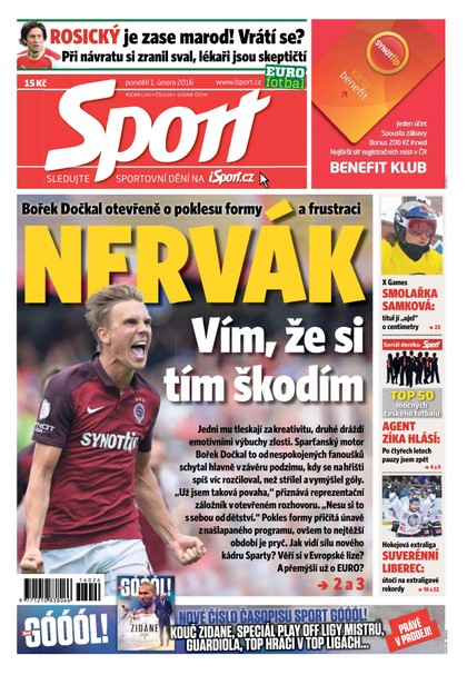 E-magazín Sport - 1.2.2016 - CZECH NEWS CENTER a. s.