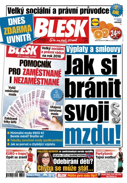 E-magazín Blesk 1.2.2016 - CZECH NEWS CENTER a. s.