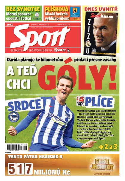 E-magazín Sport - 22.1.2016 - CZECH NEWS CENTER a. s.