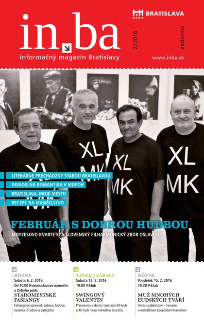 E-magazín inba  2/2016 - Redakcia magazínu in.ba, Oddelenie marketingu a vzťahov s verejnosťou Kancelária primátora Hlavného mesta SR Bratislava