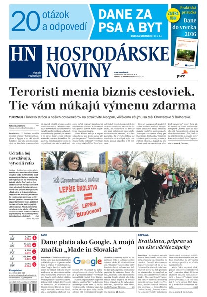 E-magazín Hospodárske noviny 02.02.2016 - MAFRA Slovakia, a.s.