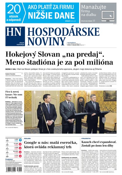 E-magazín Hospodárske noviny 04.02.2016 - MAFRA Slovakia, a.s.
