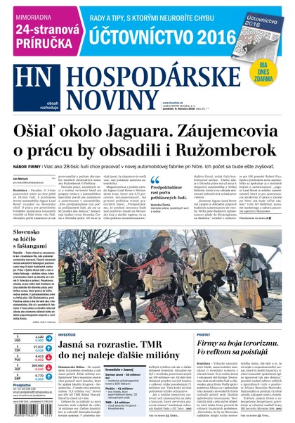 E-magazín Hospodárske noviny 08.02.2016 - MAFRA Slovakia, a.s.