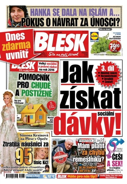 E-magazín Blesk 8.2.2016 - CZECH NEWS CENTER a. s.