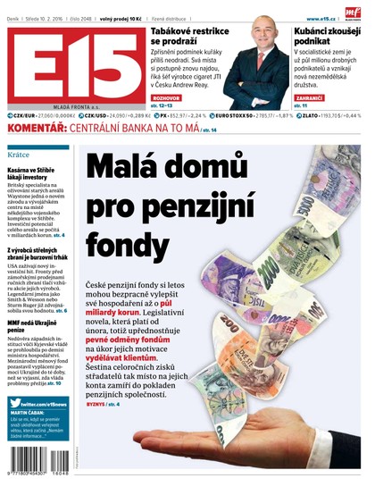 E-magazín E15 10.2.2016 - Czech Media Invest