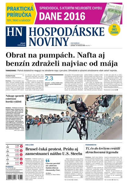 E-magazín Hospodárske noviny 15.02.2016 - MAFRA Slovakia, a.s.