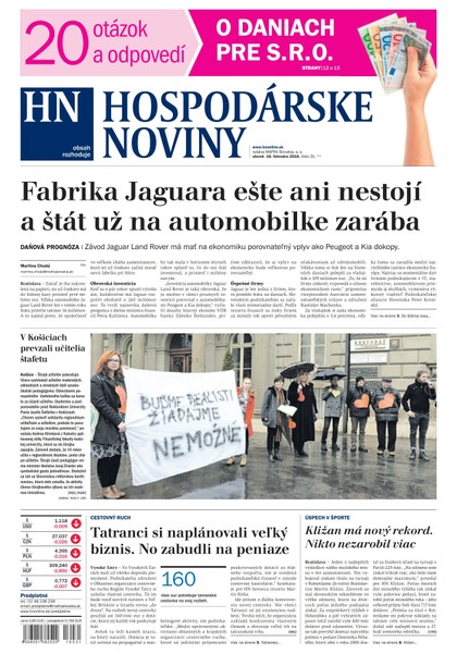 E-magazín Hospodárske noviny 16.02.2016 - MAFRA Slovakia, a.s.