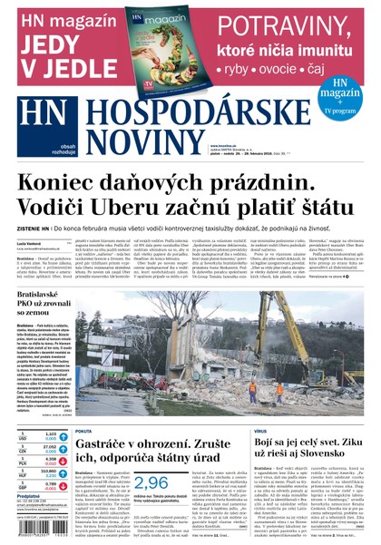 E-magazín Hospodárske noviny 26.02.2016 - MAFRA Slovakia, a.s.