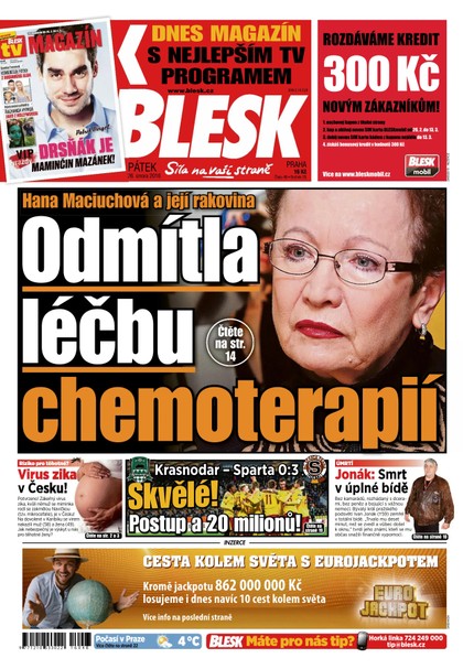 E-magazín Blesk - 26.2.2016 - CZECH NEWS CENTER a. s.