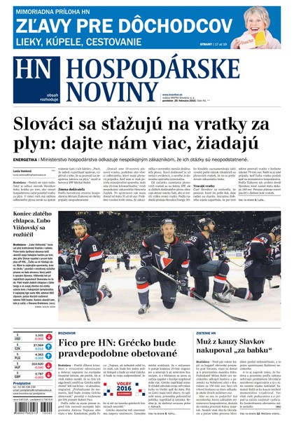 E-magazín Hospodárske noviny 29.02.2016 - MAFRA Slovakia, a.s.