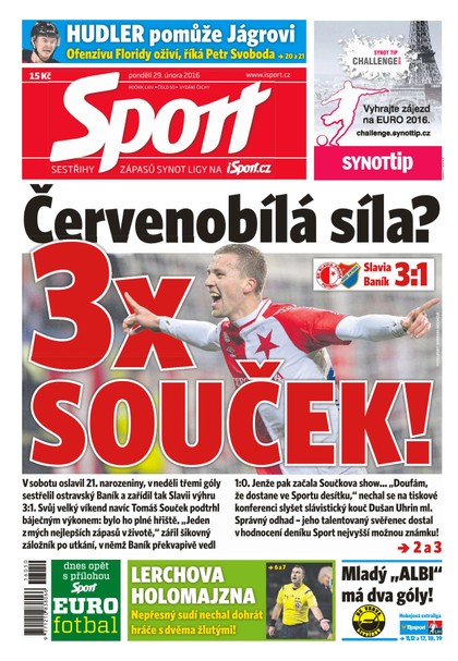 E-magazín Sport - 29.2.2016 - CZECH NEWS CENTER a. s.