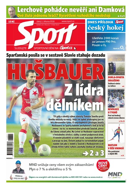 E-magazín Sport - 1.3.2016 - CZECH NEWS CENTER a. s.